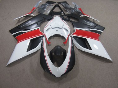 Abs 2007-2014 White Red Black Marvic Ducati 848 Motorcycle Fairings Kit