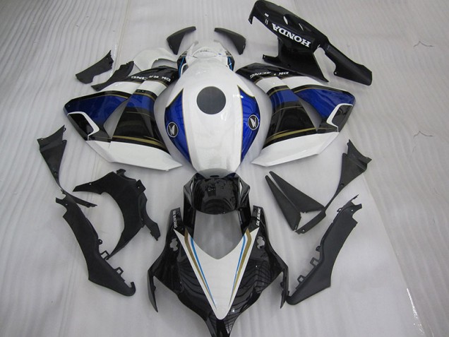 2004-2005 Black White Blue Honda CBR1000RR Motorcycle Fairings Kit