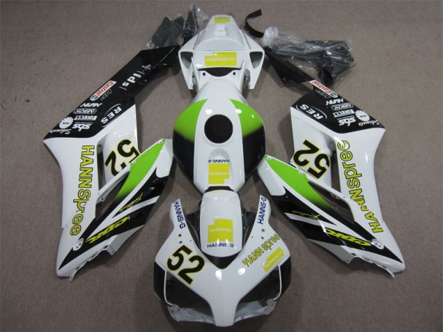 Abs 2004-2005 White Green Hannspree 52 Honda CBR1000RR Replacement Motorcycle Fairings
