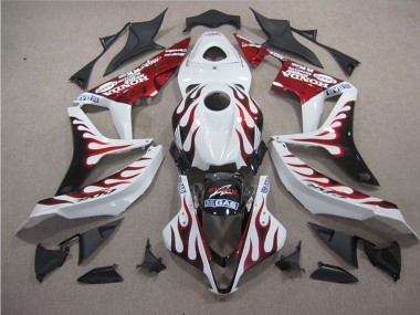 Abs 2004-2005 White Red Flame SHARK Honda CBR1000RR Motorbike Fairing