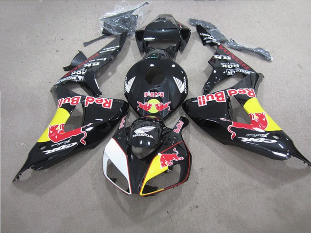Abs 2006-2007 Black Red Bull Honda CBR1000RR Bike Fairings