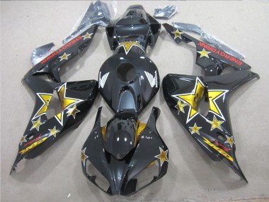 Abs 2006-2007 Black Yellow ENERGY DRINK Honda CBR1000RR Bike Fairing