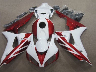 2006-2007 Red White Honda CBR1000RR Motor Bike Fairings