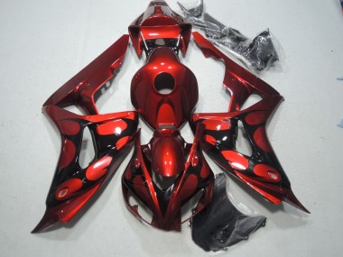 Abs 2006-2007 Red Black Honda CBR1000RR Bike Fairing Kit