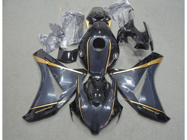 2008-2011 Black Gold Fireblade Honda CBR1000RR Motorbike Fairing Kits 2008-2011 Black Gold Fireblade Honda CBR1000RR Motorbike Fairing Kits