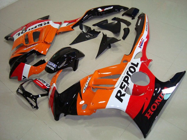 1995-1998 Black Orange Repsol Honda CBR600 F3 Replacement Fairings 1995-1998 Black Orange Repsol Honda CBR600 F3 Replacement Fairings
