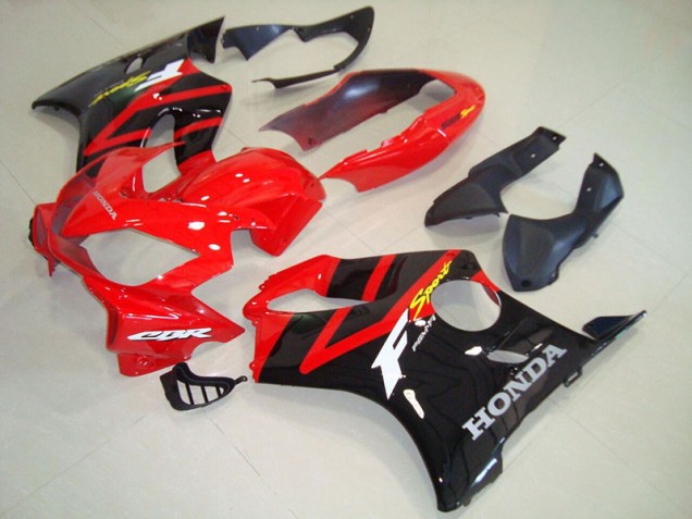 Abs 2004-2007 Black Red Honda CBR600 F4i Bike Fairing Kit