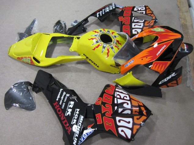 2003-2004 Yellow Black Repsol 46 Honda CBR600RR Bike Fairings 2003-2004 Yellow Black Repsol 46 Honda CBR600RR Bike Fairings
