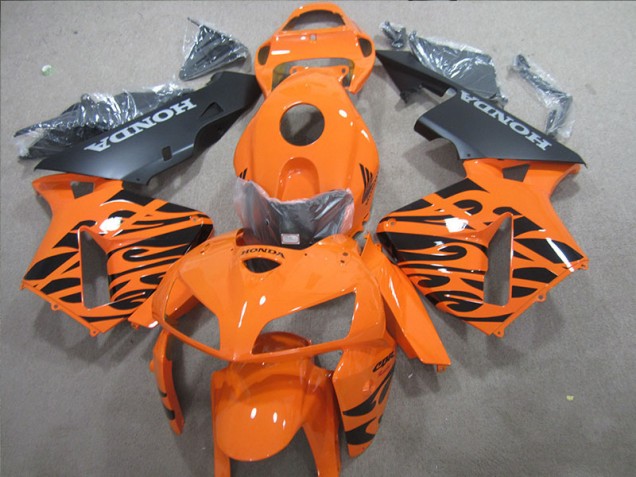 2005-2006 Orange Black Honda CBR600RR Motorbike Fairings 2005-2006 Orange Black Honda CBR600RR Motorbike Fairings