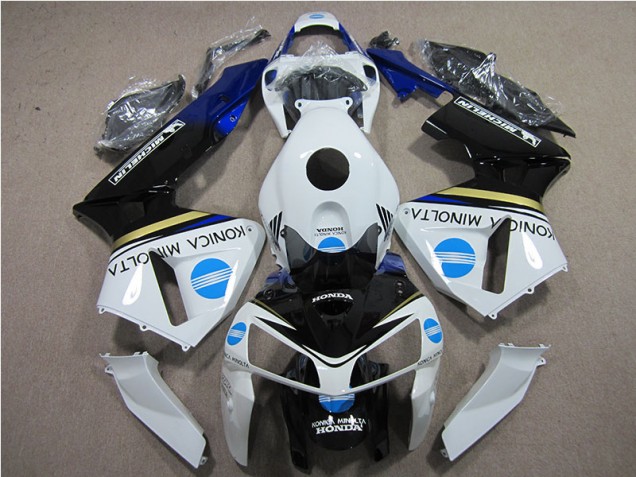 2005-2006 White Blue Konica Minolta Honda CBR600RR Motorcycle Replacement Fairings 2005-2006 White Blue Konica Minolta Honda CBR600RR Motorcycle Replacement Fairings