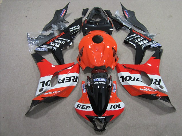 2007-2008 Orange Black Repsol Honda CBR600RR Bike Fairing Kit 2007-2008 Orange Black Repsol Honda CBR600RR Bike Fairing Kit