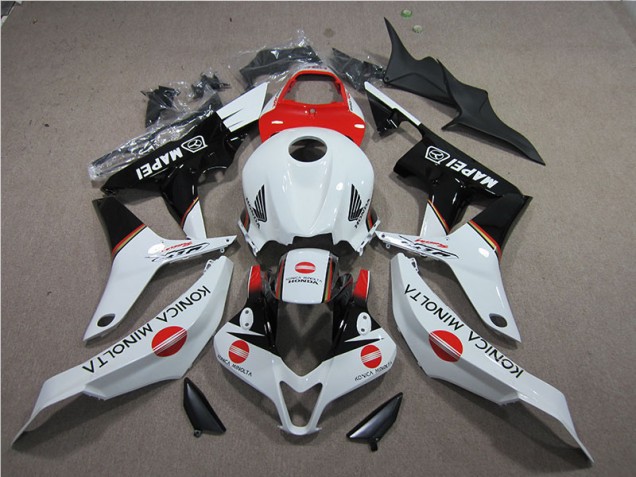2007-2008 Red White Black Konica Minolta MAPEI Honda CBR600RR Motorcycle Bodywork 2007-2008 Red White Black Konica Minolta MAPEI Honda CBR600RR Motorcycle Bodywork