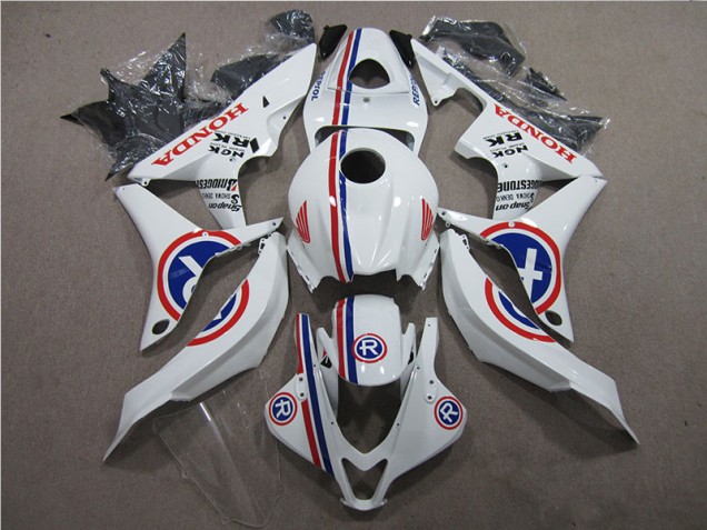2007-2008 White R Honda CBR600RR Motorcycle Fairings Kits 2007-2008 White R Honda CBR600RR Motorcycle Fairings Kits
