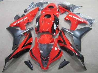 Abs 2007-2008 Black Red Honda CBR600RR Motorbike Fairings