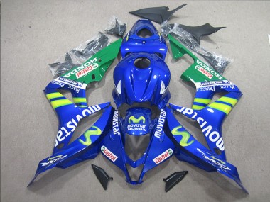 Abs 2007-2008 Blue White Movistar Honda CBR600RR Bike Fairing