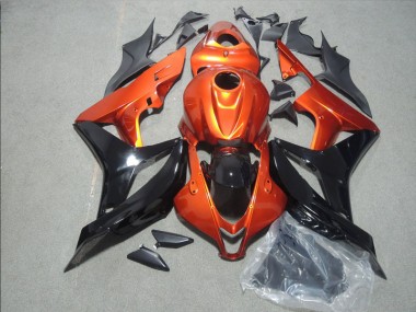 Abs 2007-2008 Orange Black Honda CBR600RR Motorbike Fairing