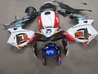 Abs 2007-2008 White Red Blue Honda CBR600RR Motorcycle Fairings Kit