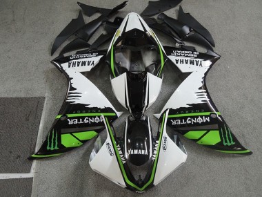 Abs 2007-2008 Black White Monster Pizzoli Honda CBR600RR Motorcycle Fairings