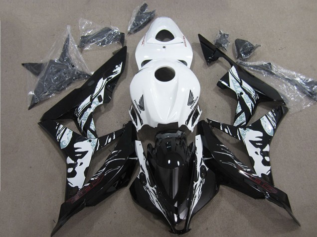2007-2008 Black White Honda CBR600RR Motorcycle Fairings 2007-2008 Black White Honda CBR600RR Motorcycle Fairings