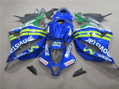 2009-2012 Blue White Movistar Honda CBR600RR Bike Fairings