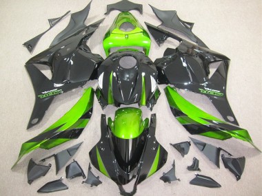 Abs 2009-2012 Black Green Honda CBR600RR Bike Fairing Kit