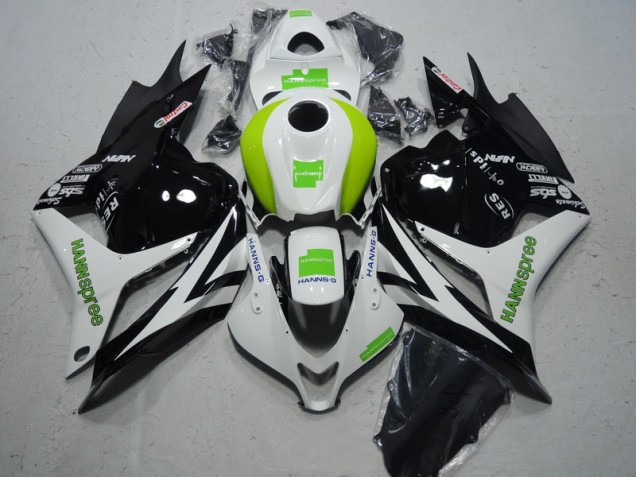 Abs 2009-2012 Black White Green Hannspree Honda CBR600RR Moto Fairings