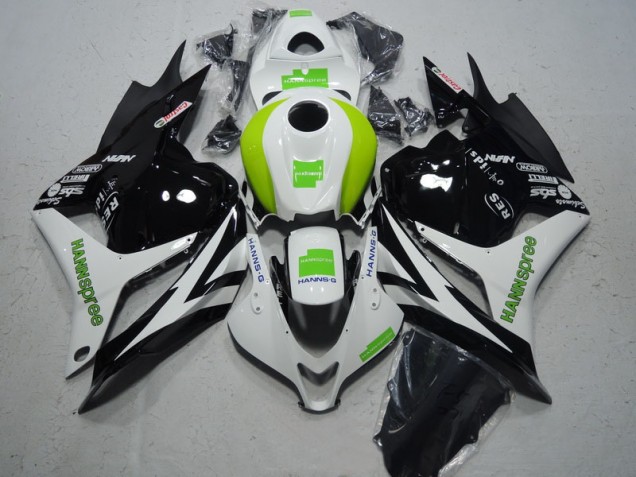 2009-2012 Black White Green Hannspree Honda CBR600RR Moto Fairings 2009-2012 Black White Green Hannspree Honda CBR600RR Moto Fairings