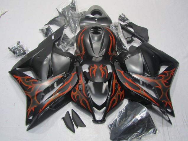 2009-2012 Black Orange Flame Honda CBR600RR Motorcylce Fairings 2009-2012 Black Orange Flame Honda CBR600RR Motorcylce Fairings