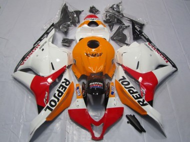 Abs 2009-2012 Orange Red White Repsol Honda CBR600RR Motorcycle Fairing Kit