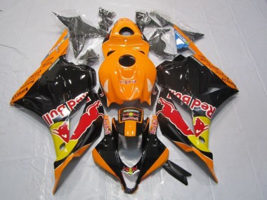 Abs 2009-2012 Black Orange Red Bull Honda CBR600RR Bike Fairing