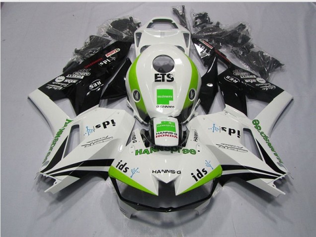 2013-2021 White Green Hannspree ETS Honda CBR600RR Motorcycle Replacement Fairings 2013-2021 White Green Hannspree ETS Honda CBR600RR Motorcycle Replacement Fairings