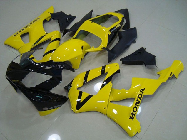 Abs 2000-2001 Black Yellow Honda CBR900RR 929 Motor Fairings