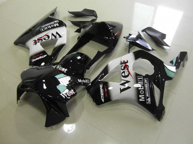 2002-2003 Black West Honda CBR900RR 954 Motorcycle Fairings Kits 2002-2003 Black West Honda CBR900RR 954 Motorcycle Fairings Kits