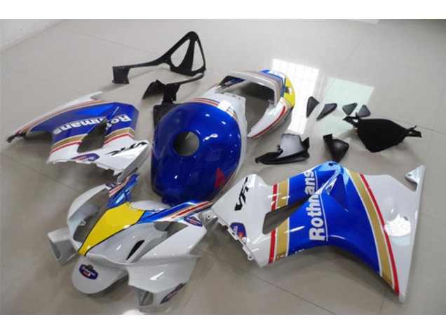 Abs 2002-2013 Blue White Rothmans Honda VFR800 Motorcycle Fairing Kits