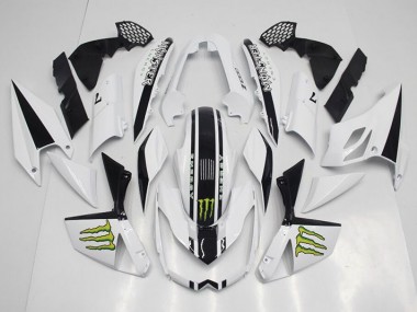 2007-2009 White Kawasaki Z1000 Moto Fairings