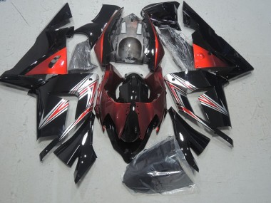 2003-2005 Black Red Kawasaki ZX10R Motorcylce Fairings