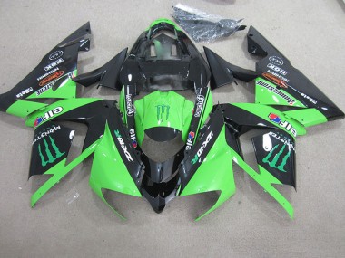 Abs 2003-2005 Black Green Monster Kawasaki ZX10R Motorcycle Fairing Kits