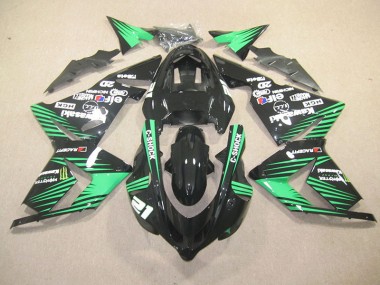 Abs 2003-2005 Black Green C-Shock Monster Kawasaki ZX10R Motorbike Fairing