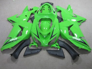 Abs 2006-2007 Green White Ninja Kawasaki ZX10R Motorcyle Fairings