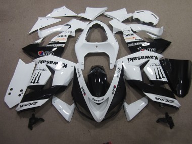 Abs 2006-2007 White Touch4 Monster Kawasaki ZX10R Bike Fairing Kit