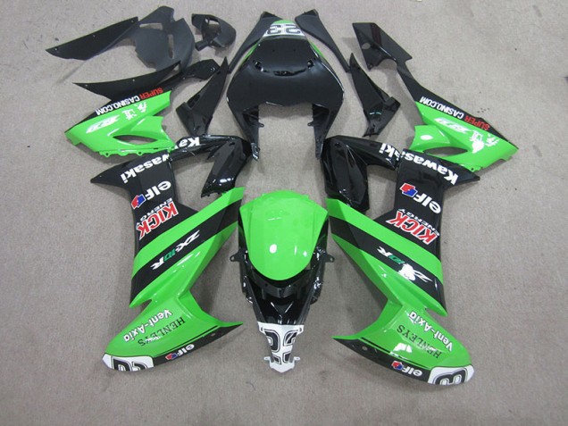 Abs 2008-2010 Black Green Kawasaki ZX10R Bike Fairings