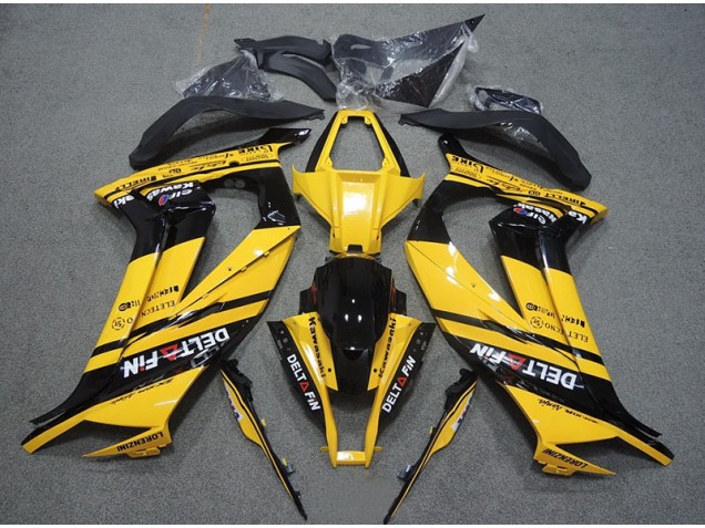 2011-2015 Yellow Black Delt Fin Kawasaki ZX10R Motorcycle Bodywork 2011-2015 Yellow Black Delt Fin Kawasaki ZX10R Motorcycle Bodywork