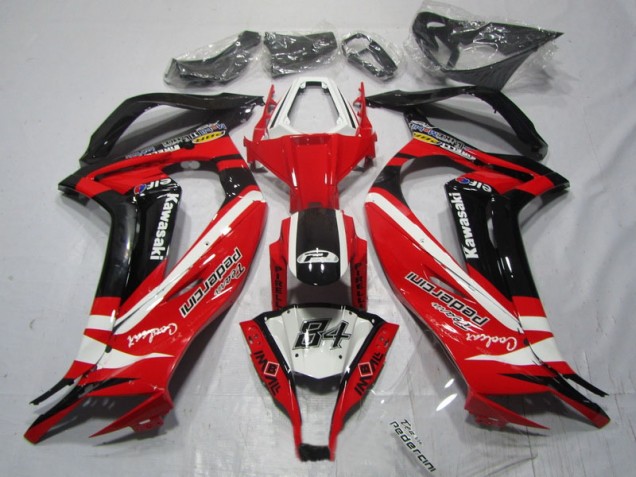 2011-2015 Black Red 84 Kawasaki ZX10R Motorcycle Fairings Kits
