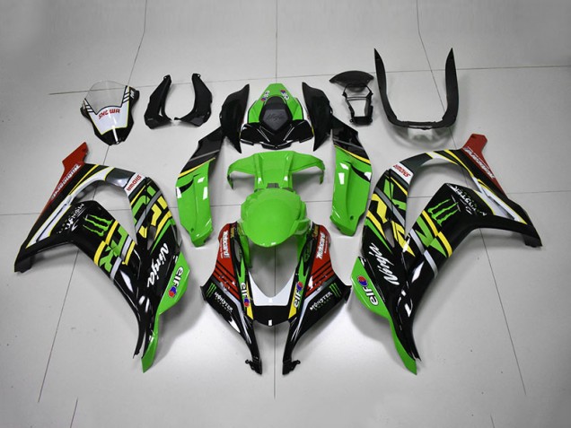 Abs 2016-2019 Green Black Red Ninja Monster Kawasaki ZX10R Motorbike Fairings