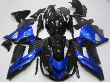 Abs 2006-2011 Black Blue Kawasaki ZX14R ZZR1400 Moto Fairings