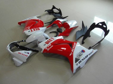 Abs 2008-2012 Red White BEET Kawasaki ZX250R Motor Fairings