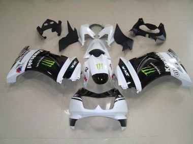 Abs 2008-2012 Black White Monster Kawasaki ZX250R Motorbike Fairing