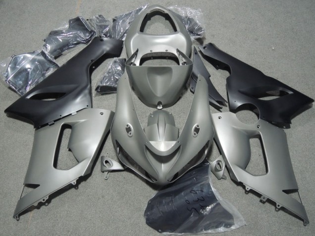 2005-2006 Grey Black Kawasaki ZX6R Motorcycle Bodywork 2005-2006 Grey Black Kawasaki ZX6R Motorcycle Bodywork