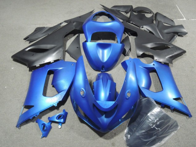 2005-2006 Blue Kawasaki ZX6R Motorbike Fairing Kits 2005-2006 Blue Kawasaki ZX6R Motorbike Fairing Kits