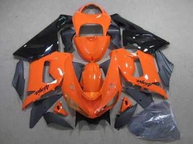 Abs 2005-2006 Orange Black Ninja Kawasaki ZX6R Bike Fairing